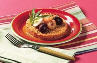 Quinua con langostinos
